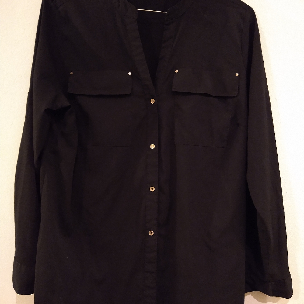 Calvin Klein black long sleeve shirt